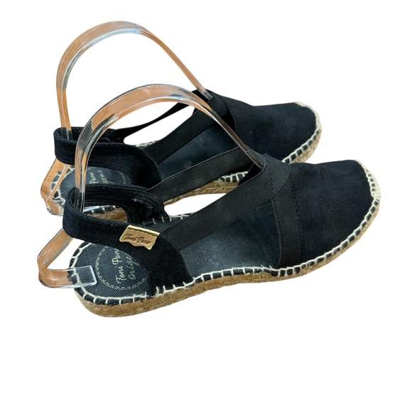 Toni Pons Verona Black Flat Vegan Espadrilles with elastic strap Size 37EU 6.5 - Picture 4 of 12